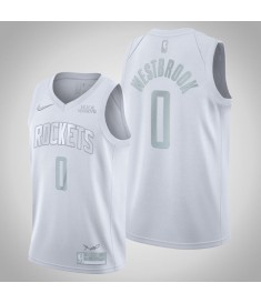 Mænd Trøje Houston Rockets Russell Westbrook 0 2020-21 MVP Hvid Swingman
