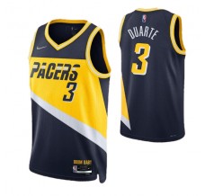 Mænd Trøje Indiana Pacers Chris Duarte 3 2021-22 City Edition Navy Swingman