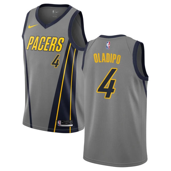 Victor Oladipo #4 Indiana Pacers 2018-19 Swingman Mens Jersey Gray 