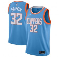 Mænd Trøje Los Angeles Clippers Blake Griffin 32 2017-18 The City Blå Swingman