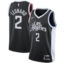 Mænd Trøje Los Angeles Clippers Kawhi Leonard 2 2020-21 City Edition Sort Swingman