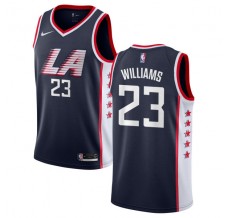 Mænd Trøje Los Angeles Clippers Lou Williams 23 2018-19 The City Navy Swingman