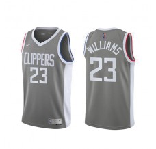Mænd Trøje Los Angeles Clippers Lou Williams 23 2020-21 Earned Edition Grå Swingman