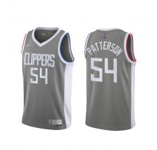 Mænd Trøje Los Angeles Clippers Patrick Patterson 54 2020-21 Earned Edition Grå Swingman