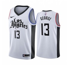 Mænd Trøje Los Angeles Clippers Paul George 13 2019-20 City Edition Hvid Swingman