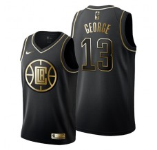 Mænd Trøje Los Angeles Clippers Paul George 13 2019-20 Sort Guld Swingman
