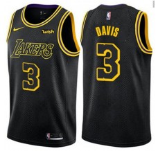 Mænd Trøje Los Angeles Lakers Anthony Davis 3 2019-20 City Edition Sort Swingman