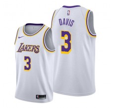 Mænd Trøje Los Angeles Lakers Anthony Davis 3 2019-20 Hvid Swingman