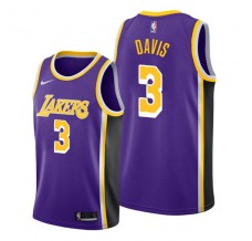 Mænd Trøje Los Angeles Lakers Anthony Davis 3 2019-20 Lilla Swingman