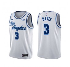 Mænd Trøje Los Angeles Lakers Anthony Davis 3 2019-20 Retro Hvid Swingman