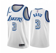 Mænd Trøje Los Angeles Lakers Anthony Davis 3 2020-21 City Edition Hvid Swingman