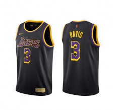 Mænd Trøje Los Angeles Lakers Anthony Davis 3 2020-21 Earned Edition Sort Swingman