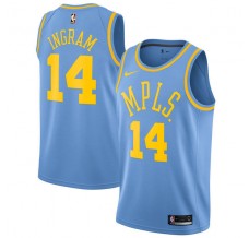 Mænd Trøje Los Angeles Lakers Brandon Ingram 14 2017-18 Hardwood Classics Blå Swingman