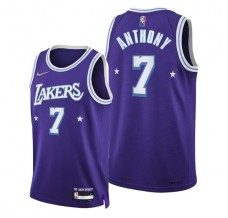 Mænd Trøje Los Angeles Lakers Carmelo Anthony 7 2021-22 City Edition Lilla Swingman