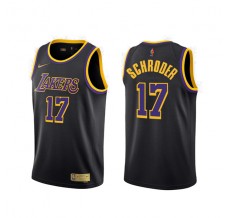 Mænd Trøje Los Angeles Lakers Dennis Schroder 17 2020-21 Earned Edition Sort Swingman