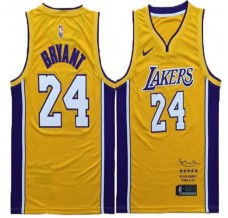 Mænd Trøje Los Angeles Lakers Kobe Bryant 24 2017-18 Retirement Gul Swingman