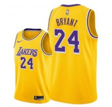 Mænd Trøje Los Angeles Lakers Kobe Bryant 24 2018-19 Retirement Gul Swingman
