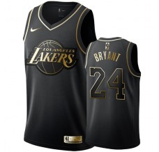 Mænd Trøje Los Angeles Lakers Kobe Bryant 24 2019-20 Sort Guld Swingman