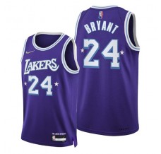 Mænd Trøje Los Angeles Lakers Kobe Bryant 24 2021-22 City Edition Lilla Swingman