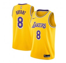Mænd Trøje Los Angeles Lakers Kobe Bryant 8 2018-19 Retirement Gul Swingman