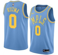 Mænd Trøje Los Angeles Lakers Kyle Kuzma 0 2017-18 Hardwood Classics Blå Swingman