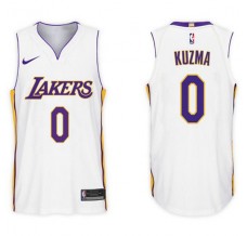 Mænd Trøje Los Angeles Lakers Kyle Kuzma 0 2017-18 Hvid Swingman