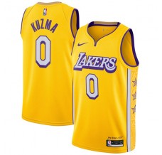 Mænd Trøje Los Angeles Lakers Kyle Kuzma 0 2019-20 City Edition Gul Swingman