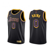 Mænd Trøje Los Angeles Lakers Kyle Kuzma 0 2020-21 Earned Edition Sort Swingman