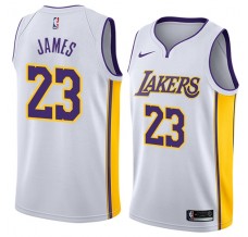 Mænd Trøje Los Angeles Lakers Lebron James 23 2017-18 Hvid Swingman