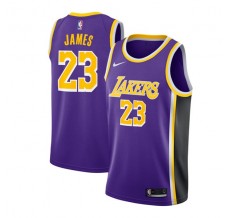 Mænd Trøje Los Angeles Lakers Lebron James 23 2018-19 Lilla Swingman