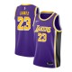 Mænd Trøje Los Angeles Lakers Lebron James 23 2018-19 Lilla Swingman