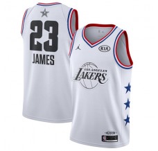 Mænd Trøje Los Angeles Lakers LeBron James 23 2019 All-Star Jordan Hvid Swingman