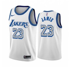 Mænd Trøje Los Angeles Lakers Lebron James 23 2020-21 City Edition Hvid Swingman