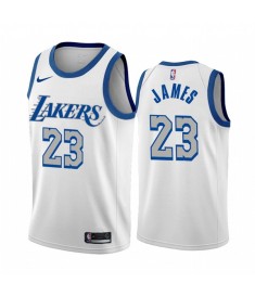 Mænd Trøje Los Angeles Lakers Lebron James 23 2020-21 City Edition Hvid Swingman
