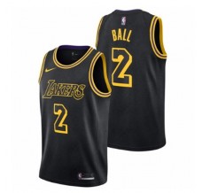 Mænd Trøje Los Angeles Lakers Lonzo Ball 2 2017-18 The City Sort Swingman