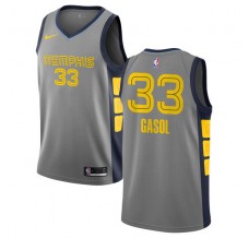 Mænd Trøje Memphis Grizzlies Marc Gasol 33 2018-19 The City Grå Swingman
