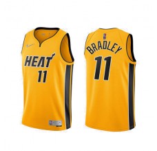 Mænd Trøje Miami Heat Avery Bradley 11 2020-21 Earned Edition Gul Swingman