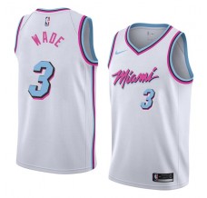 Mænd Trøje Miami Heat Dwyane Wade 3 2017-18 The City Hvid Swingman