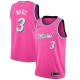 Mænd Trøje Miami Heat Dwyane Wade 3 2018-19 Earned Edition Pink Swingman