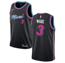 Mænd Trøje Miami Heat Dwyane Wade 3 2018-19 The City Sort Swingman