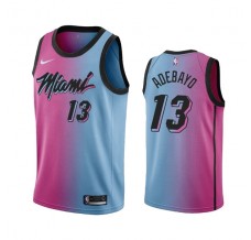 Mænd Trøje Miami Heat Dwyane Wade 3 2020-21 City Edition Pink Blå Swingman