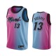 Mænd Trøje Miami Heat Dwyane Wade 3 2020-21 City Edition Pink Blå Swingman