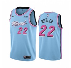 Mænd Trøje Miami Heat Jimmy Butler 22 2019-20 City Edition Blå Swingman