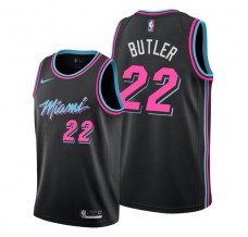 Mænd Trøje Miami Heat Jimmy Butler 22 2019-20 City Edition Sort Swingman