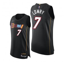 Mænd Trøje Miami Heat Kyle Lowry 7 2021-22 City Edition Sort Swingman