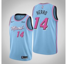 Mænd Trøje Miami Heat Tyler Herro 14 2019-20 City Edition Blå Swingman