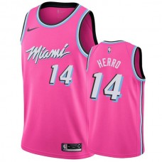 Mænd Trøje Miami Heat Tyler Herro 14 2019-20 Pink Swingman