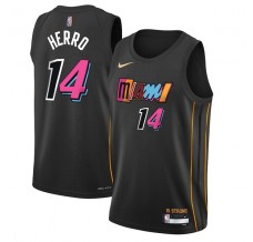 Mænd Trøje Miami Heat Tyler Herro 14 2021-22 City Edition Sort Swingman