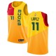 Mænd Trøje Milwaukee Bucks Brook Lopez 11 2018-19 The City Gul Swingman