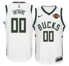Mænd Trøje Milwaukee Bucks Custom 2017-18 Hvid Swingman